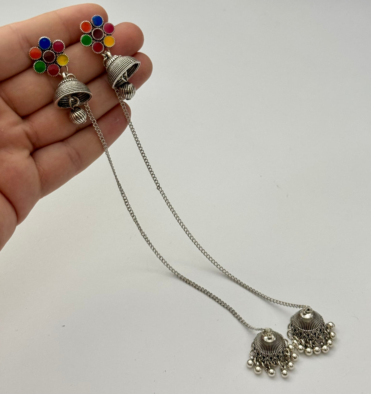 oxidised long Earrings