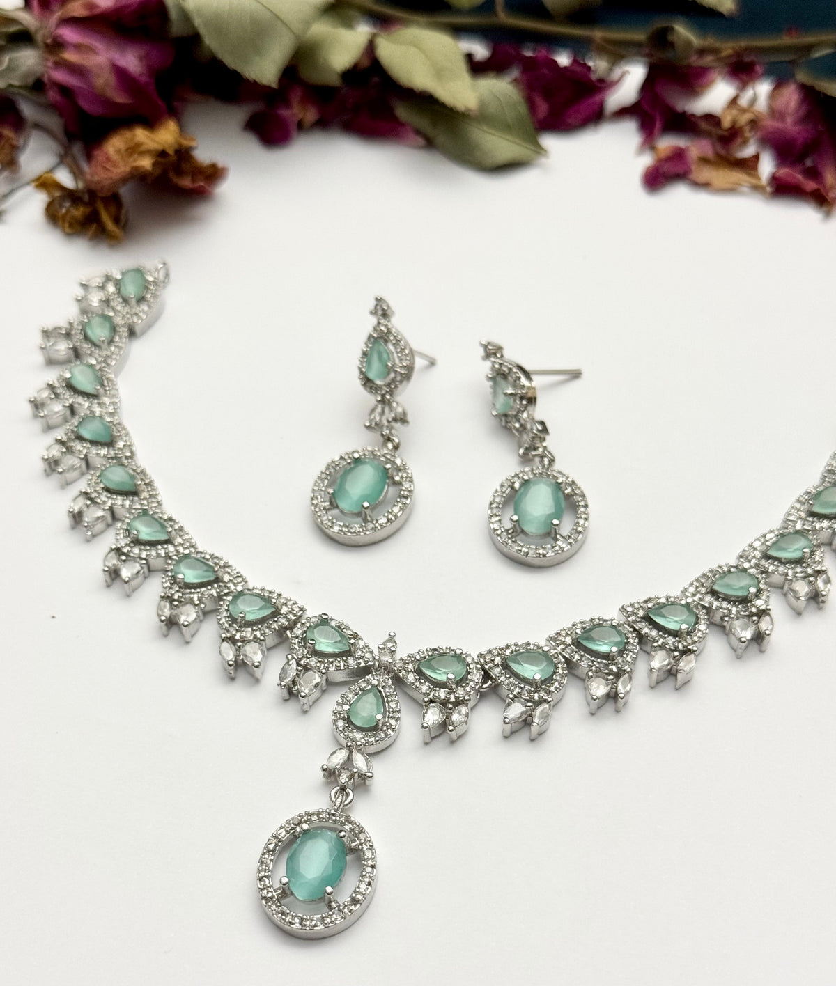 American Diamond 1 karat Necklace set