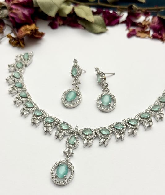 American Diamond 1 karat Necklace set