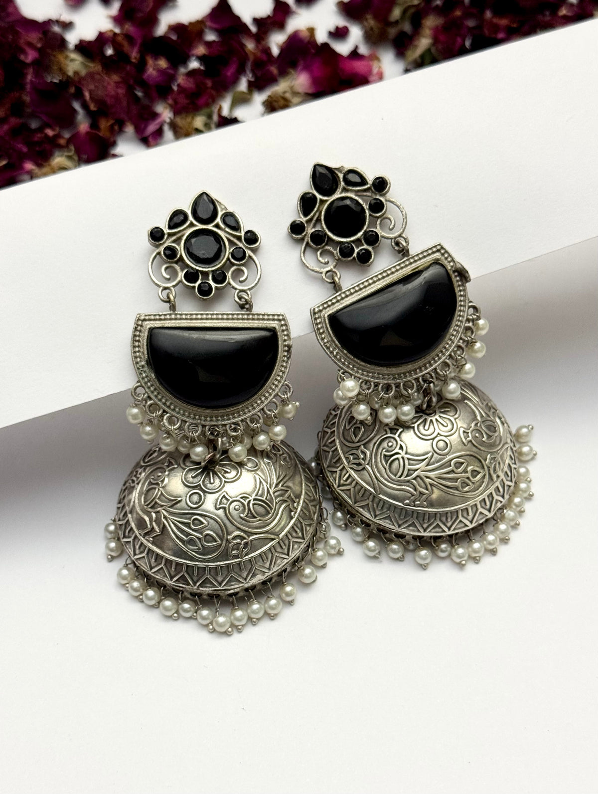 Premium oxidised Brass made Full size jhumka
