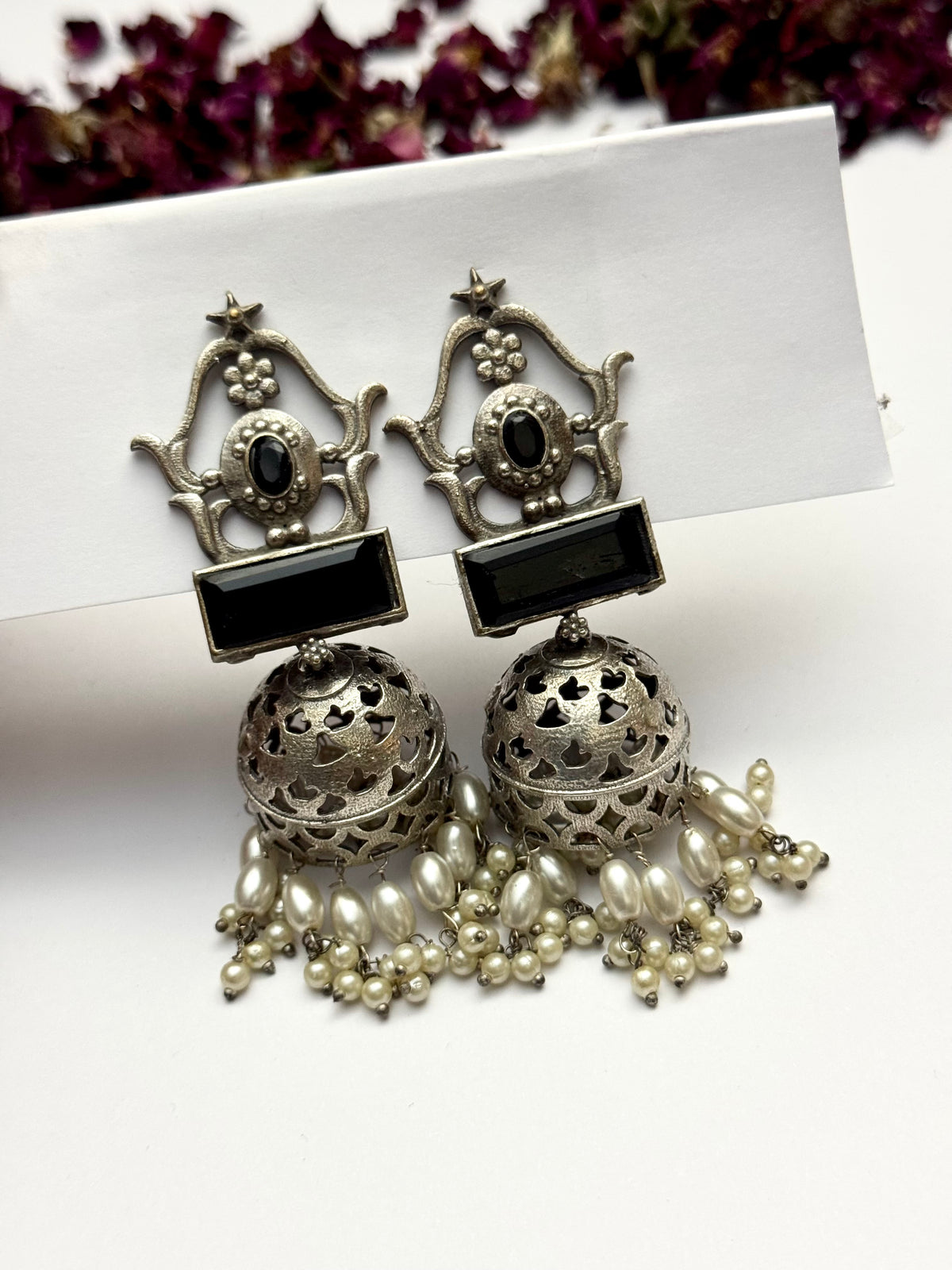 Premium oxidised Brass made fish Earrings