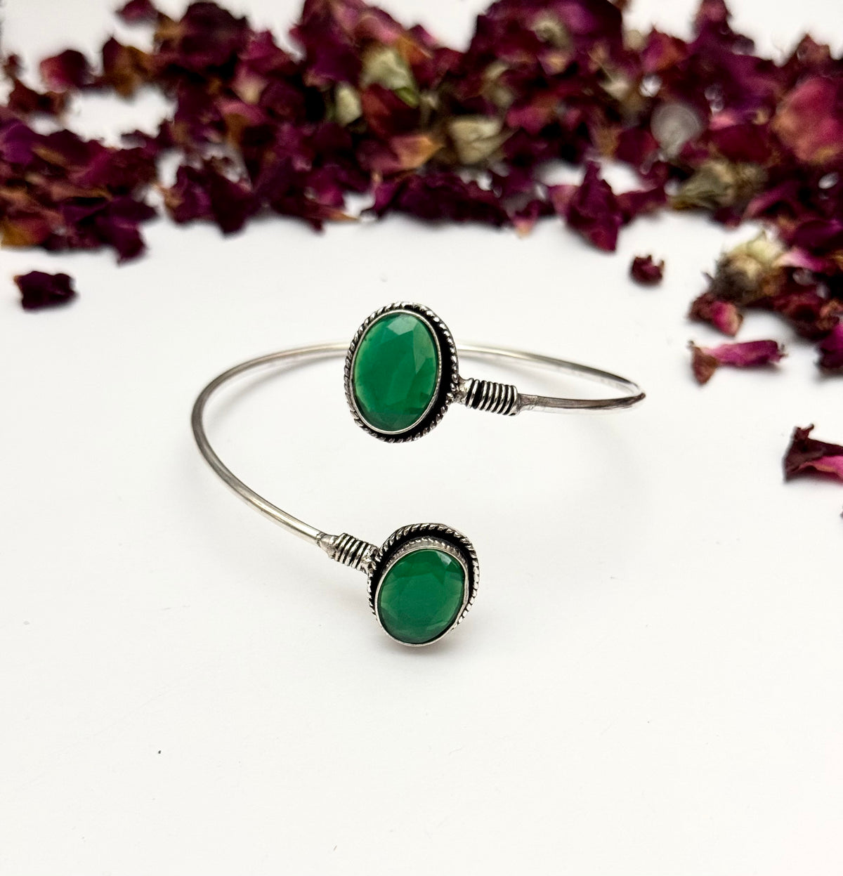 Premium German silver Oxidised Adjustable Bangle