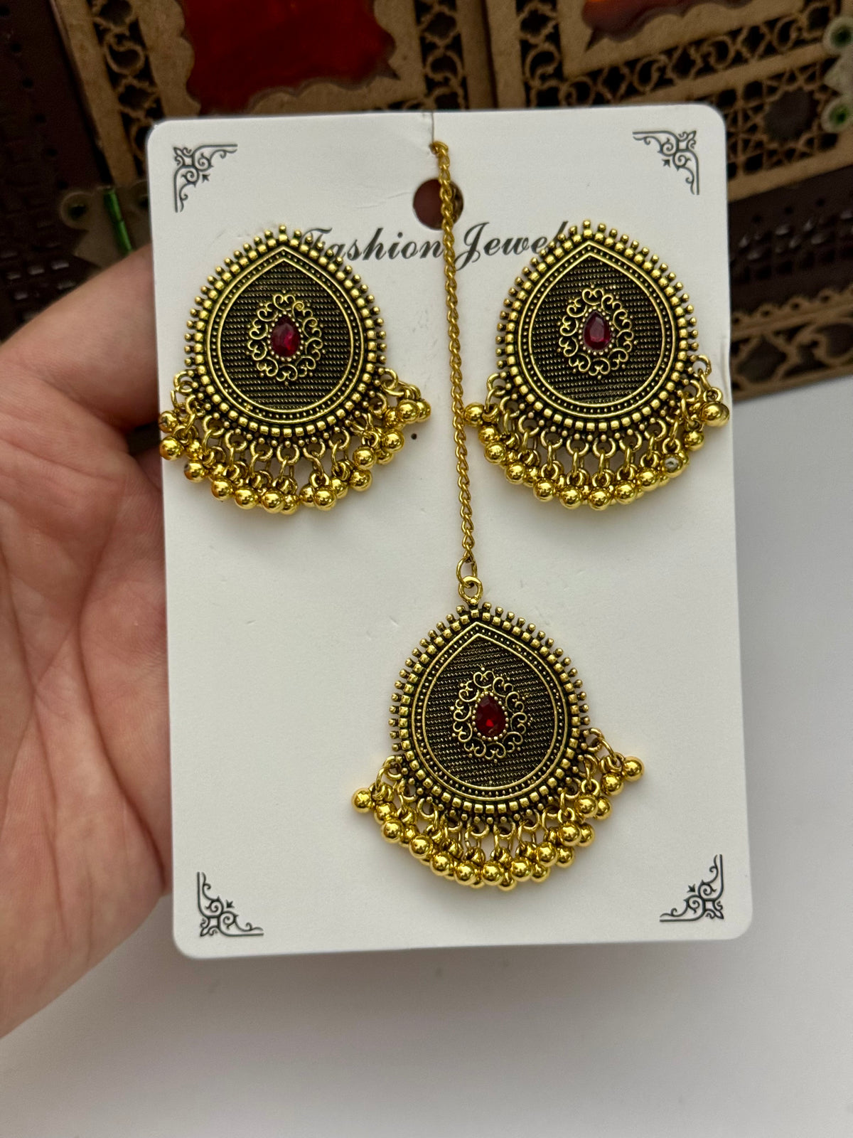 Oxidised Bindia Earrings